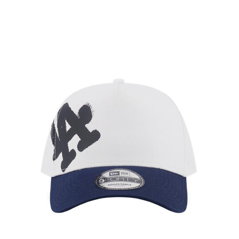 9FORTYAf Spray Paint Los Angeles Dodgers Men's Caps - White