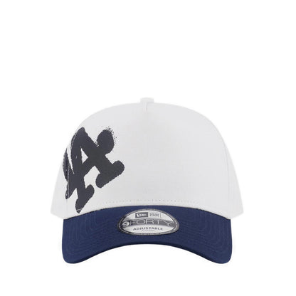9FORTYAf Spray Paint Los Angeles Dodgers Men's Caps - White