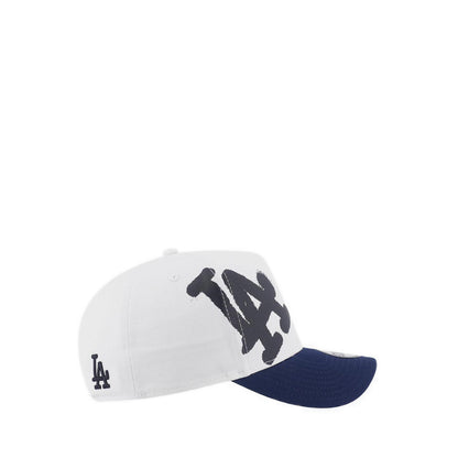9FORTYAf Spray Paint Los Angeles Dodgers Men's Caps - White