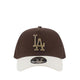 9FORTY A-Frame Hammered Metal Bagde Los Angeles Dodgers Men's Caps - Walnut