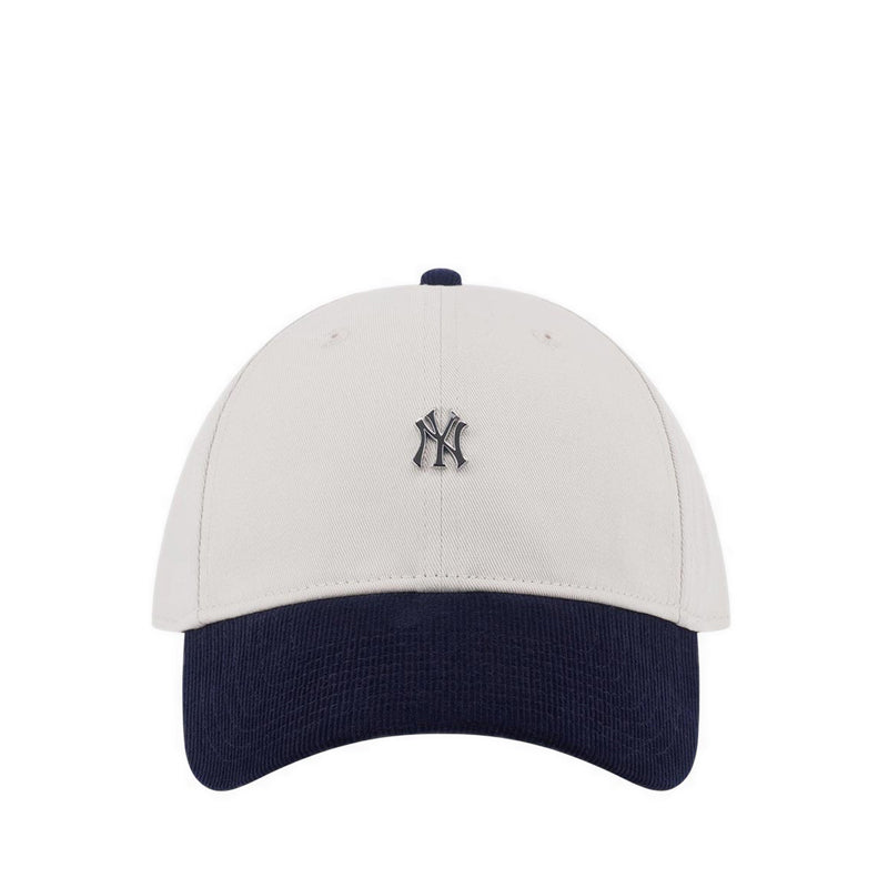 9FORTY Metal Badge Corduroy Navy New York Yankees Men's Caps - Ivory