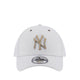 9FORTY Hammered Metal Bagde New York Yankees Men's Caps - Silver Snow