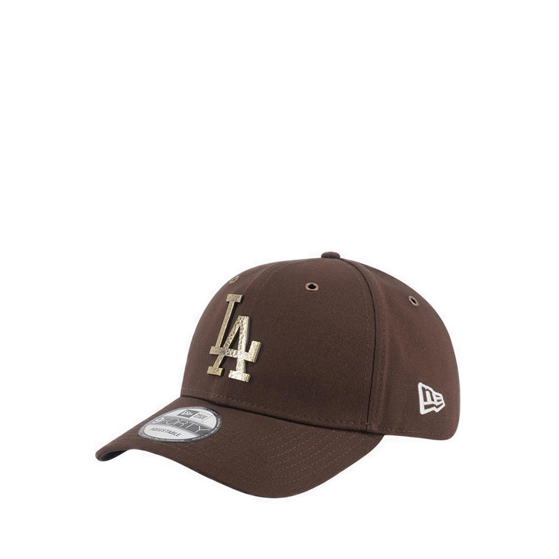 9FORTY Hammered Metal Bagde Los Angeles Dodgers Men's Caps - Walnut