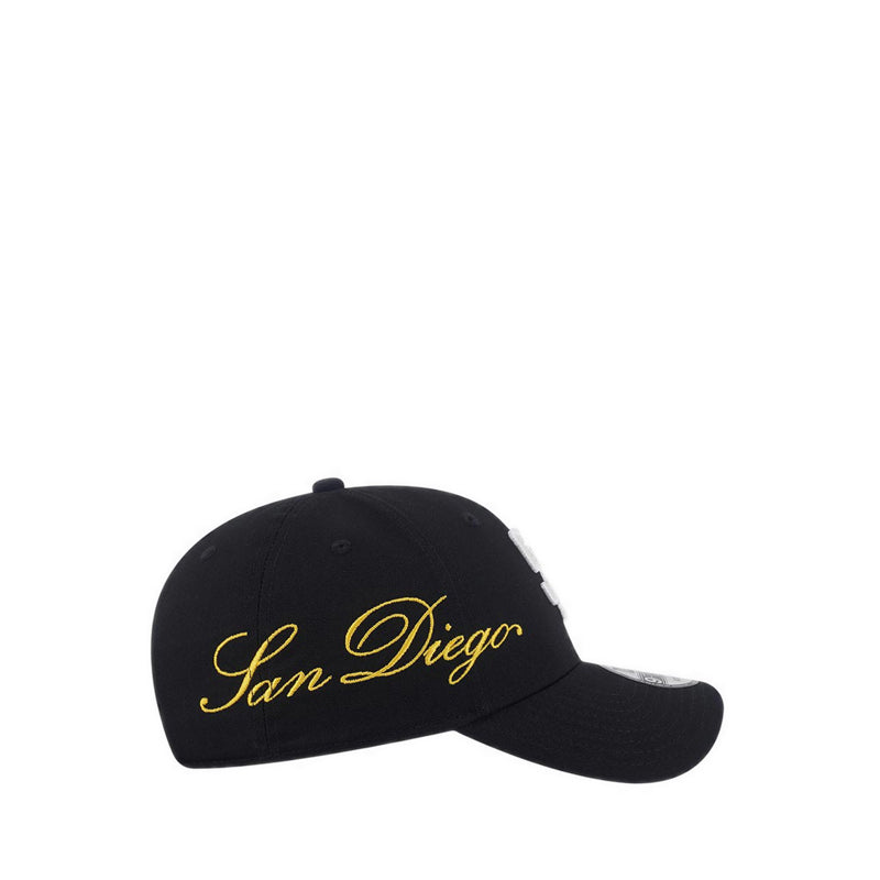 9FORTY Cross Panels Script San Diego Padres Men's Caps - Black