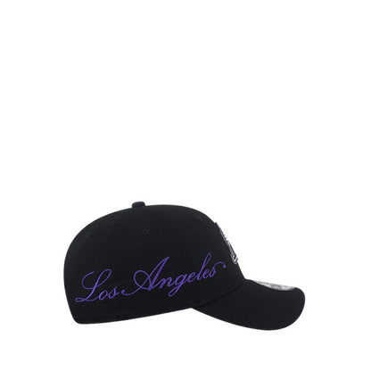 9FORTY Cross Panels Script Los Angeles Lakers Men's Caps - Black