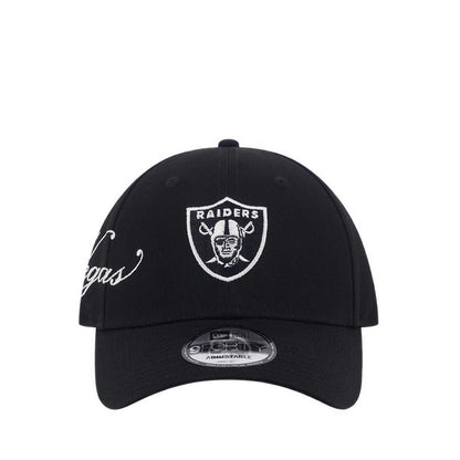 9FORTY Cross Panels Script Las Vegas Raiders Men's Caps - Black