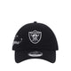 9FORTY Cross Panels Script Las Vegas Raiders Men's Caps - Black