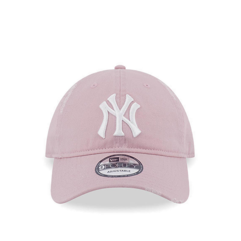 9Fortyunst Damage Wash New York Yankees Men's Caps - Pink Rouge