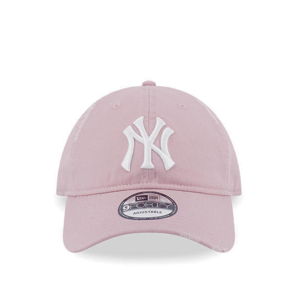 9Fortyunst Damage Wash New York Yankees Men's Caps - Pink Rouge