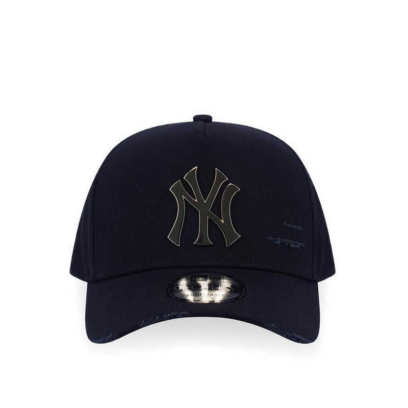 9Fortyaf Damage Metal Badge New York Yankees Men's Caps - Black