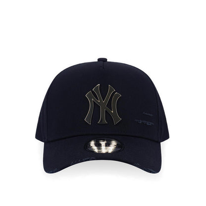 9Fortyaf Damage Metal Badge New York Yankees Men's Caps - Black