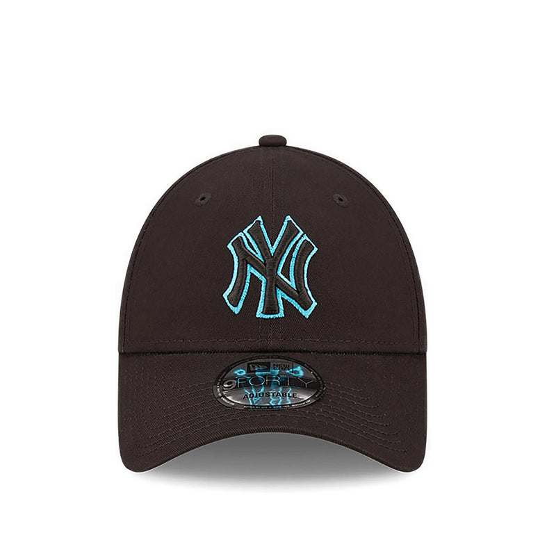 9FORTY Neon Outline New York Yankees Men's Caps - Black