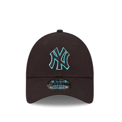 9FORTY Neon Outline New York Yankees Men's Caps - Black