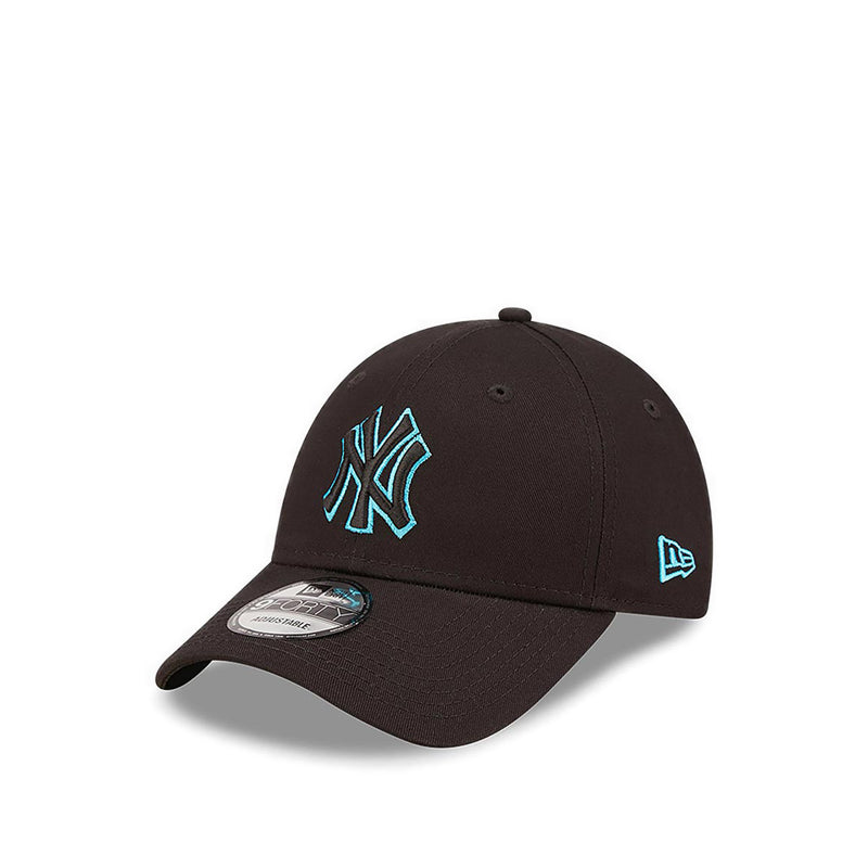 9FORTY Neon Outline New York Yankees Men's Caps - Black