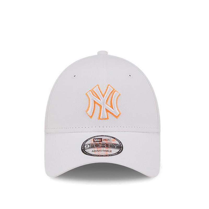 9FORTY Neon Outline New York Yankees Men's Caps - Optic White