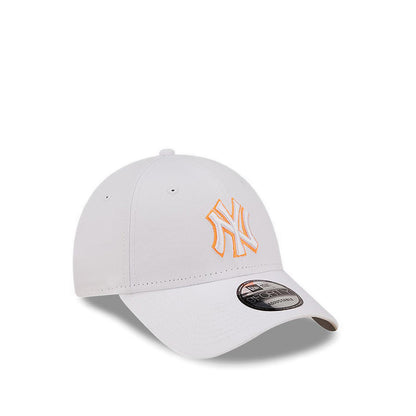 9FORTY Neon Outline New York Yankees Men's Caps - Optic White