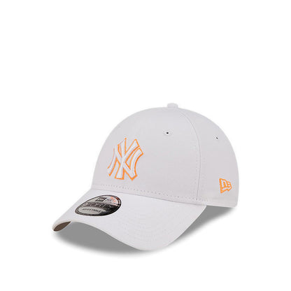9FORTY Neon Outline New York Yankees Men's Caps - Optic White