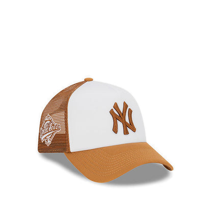 9FORTYAf Trucker Earth Tone New York Yankees Men's Caps - White/ Toasted Peanut
