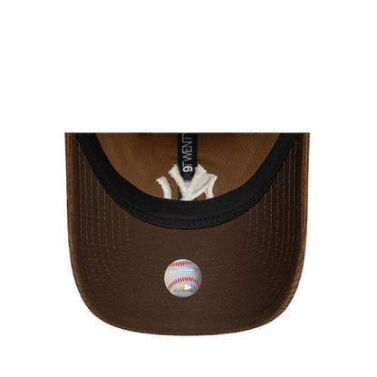 9TWENTY Premium Cord New York Yankees Men's Caps - Walnut