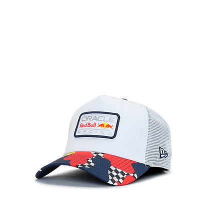 9FORTY E-Frame Trucker Abstract Red Bull F1 Men's Caps - Optic White