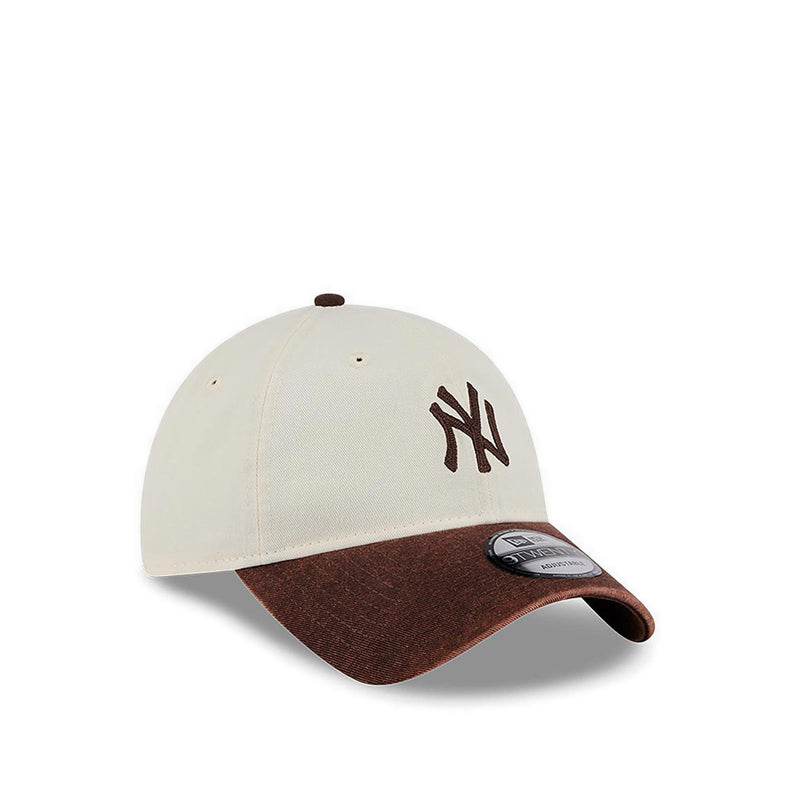 9TWENTY TwoTone Snow Wash New York Yankees Men's Caps - Stone