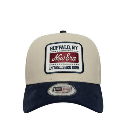 Ne Patch Suede Eframe Newera Men's Caps - Light Cream