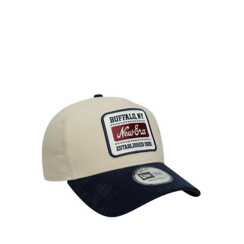 Ne Patch Suede Eframe Newera Men's Caps - Light Cream