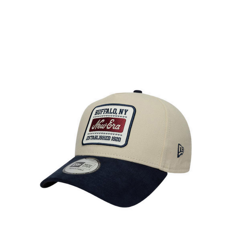 Ne Patch Suede Eframe Newera Men's Caps - Light Cream