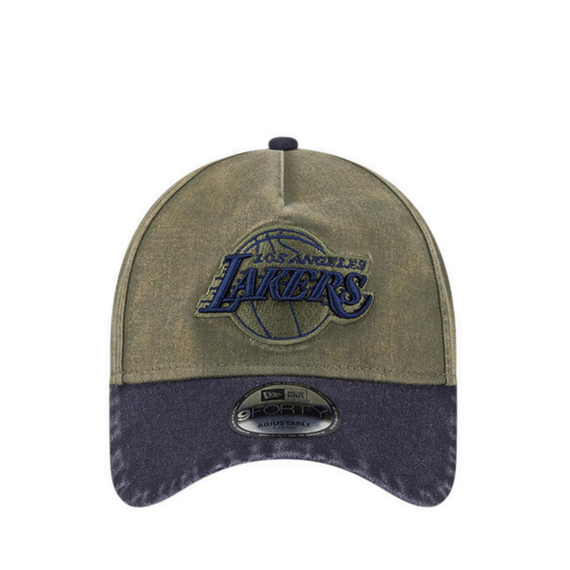 9FORTY A-Frame Washed Los Angeles Lakers Men's Caps - New Olive