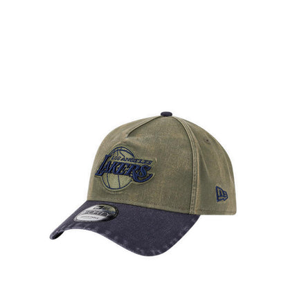 9FORTY A-Frame Washed Los Angeles Lakers Men's Caps - New Olive