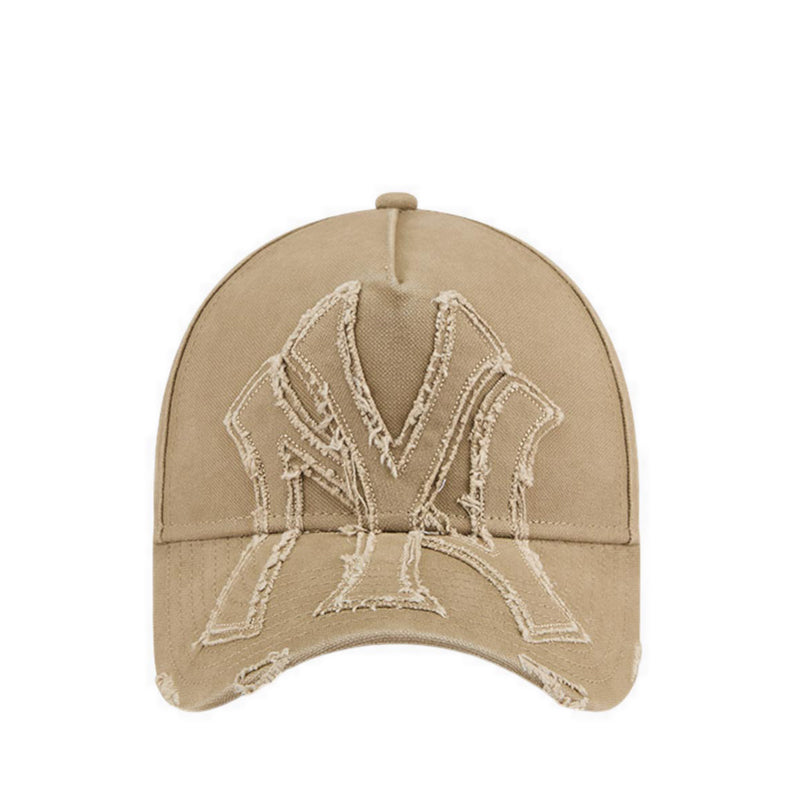 9FORTYAF Applique Distress New York Yankees Men's Caps - Khaki