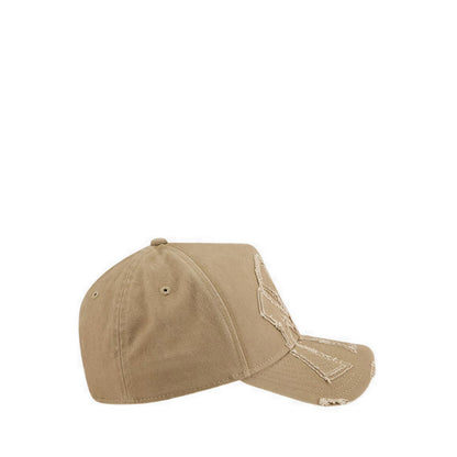 9FORTYAF Applique Distress New York Yankees Men's Caps - Khaki