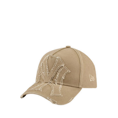 9FORTYAF Applique Distress New York Yankees Men's Caps - Khaki