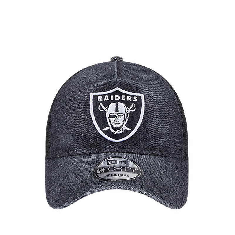 9FORTYAf Trucker Washed Denim Las Vegas Raiders Men's Caps - Black