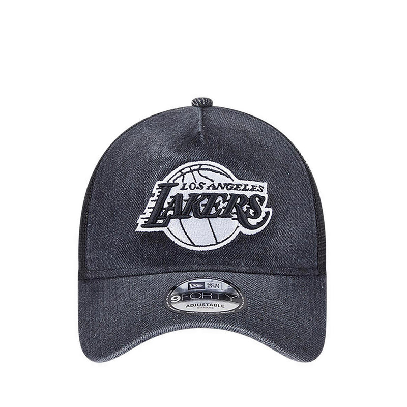 9FORTYAf Trucker Washed Denim Los Angeles Lakers Men's Caps - Black