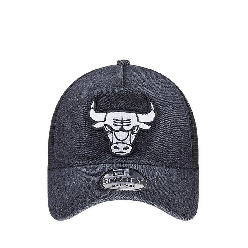 9FORTYAf Trucker Washed Denim Chicago Bulls Men's Caps - Black