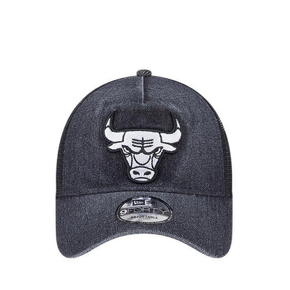 9FORTYAf Trucker Washed Denim Chicago Bulls Men's Caps - Black