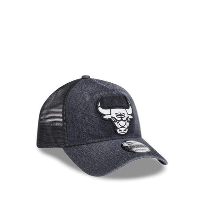 9FORTYAf Trucker Washed Denim Chicago Bulls Men's Caps - Black