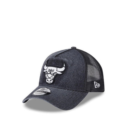 9FORTYAf Trucker Washed Denim Chicago Bulls Men's Caps - Black