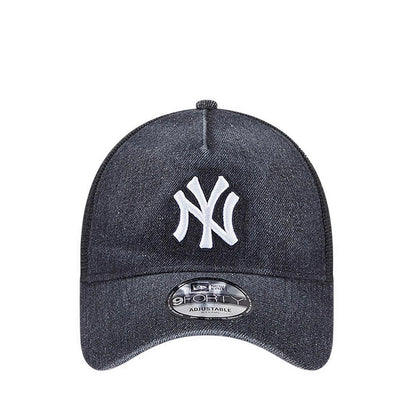 9FORTYAf Trucker Washed Denim New York Yankees Men's Caps - Black