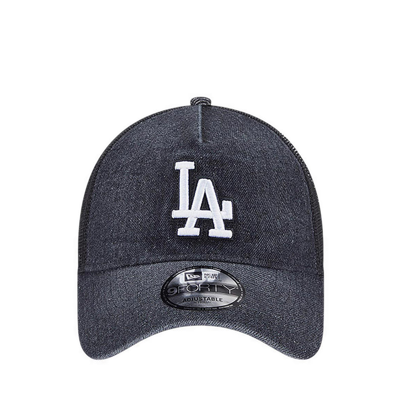 9FORTYAf Trucker Washed Denim Los Angeles Dodgers Men's Caps - Black