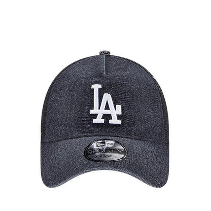 9FORTYAf Trucker Washed Denim Los Angeles Dodgers Men's Caps - Black