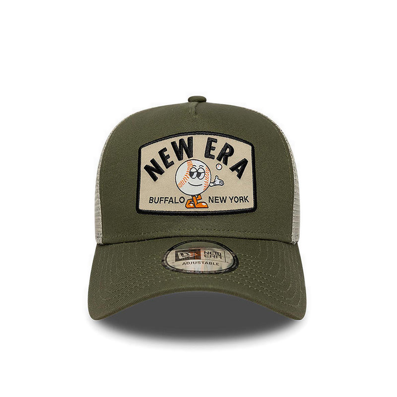 Ne Summer Patch Trucker Newera Men's Caps - New Olive
