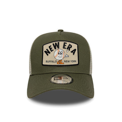 Ne Summer Patch Trucker Newera Men's Caps - New Olive