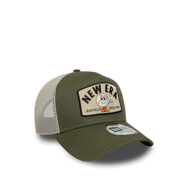 Ne Summer Patch Trucker Newera Men's Caps - New Olive