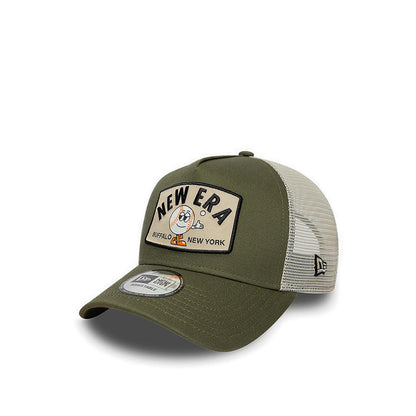 Ne Summer Patch Trucker Newera Men's Caps - New Olive