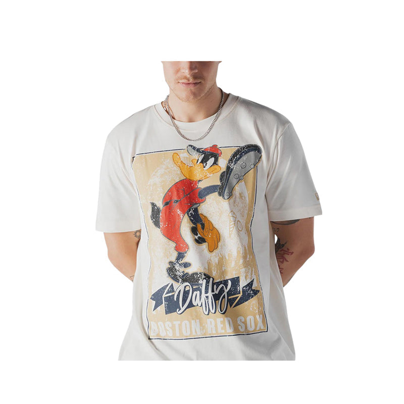 M Looneytunes Sstee 3806 Boston Red Sox Men's T-Shirt - White