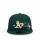 M 9FIFTY Looneytunes Oakland Athletics Men's Caps - Dark Green