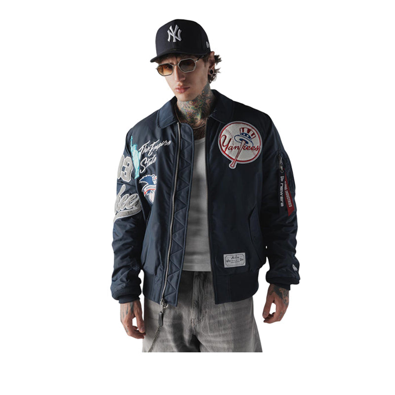 M Alpha MA1 Jacket 3490 New York Yankees Men's Jacket - Navy