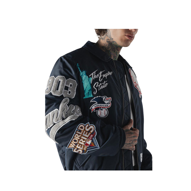 M Alpha MA1 Jacket 3490 New York Yankees Men's Jacket - Navy